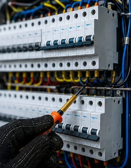 Foto de execução do quadro elétrico